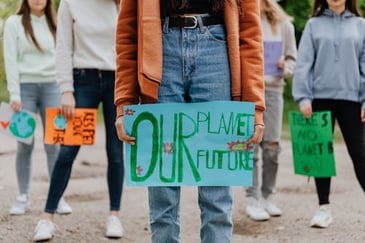 Free People holding Placards Stock Photo